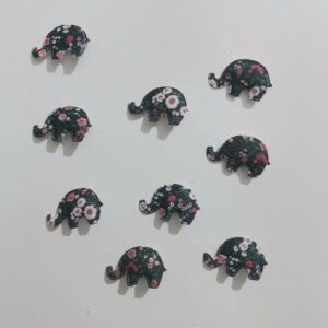 Elephant clips - dark (Set of 5)