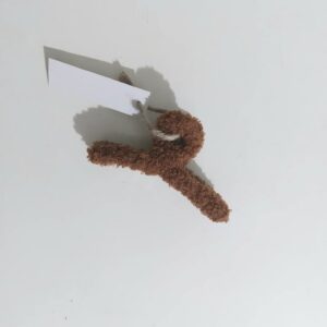 Brown Fur Claw Clip
