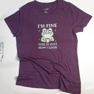 I'm Fine - purple t-shirt