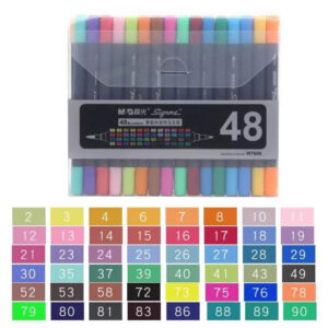 Set of 48 dual tip markers